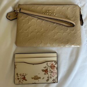 Coach wristlet wallet and card holder
